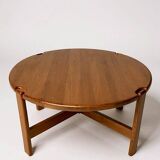 Round teak coffee table - Niels Bach - 1970