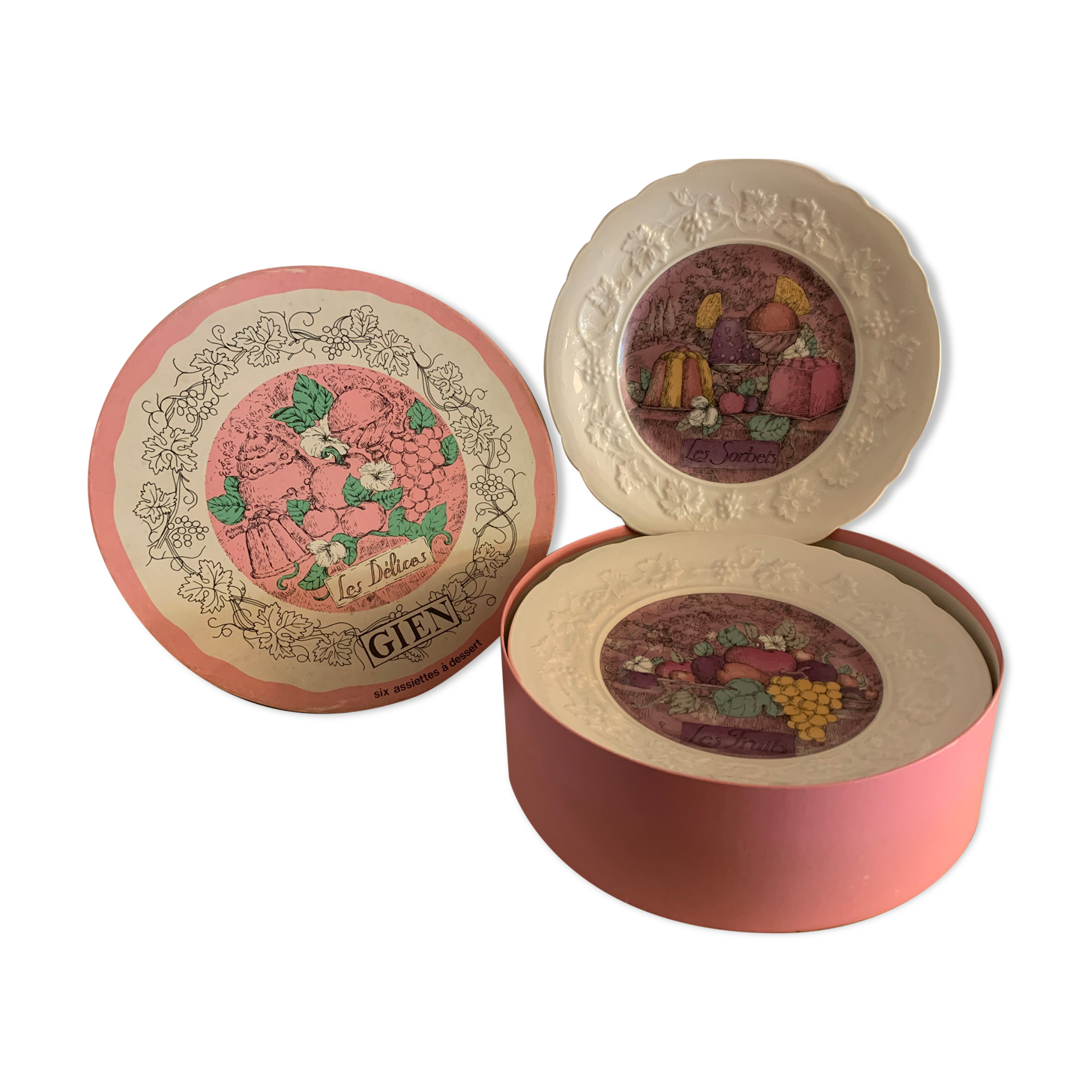 6 gien Marie-Pierre Boitard's Delights dessert plates