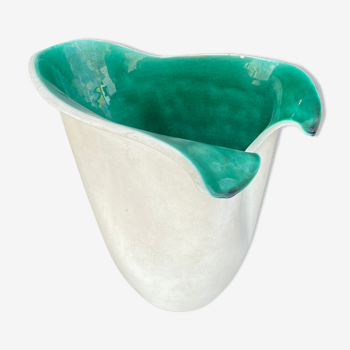 Elchinger white and green vase