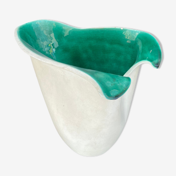 vase blanc et vert Elchinger