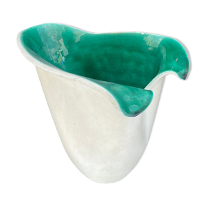Vase blanc et vert elchinger