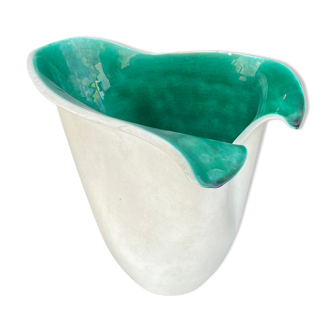 vase blanc et vert Elchinger