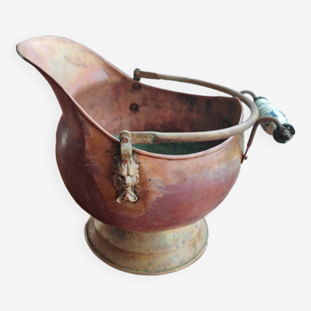 Copper coal bucket copper vase