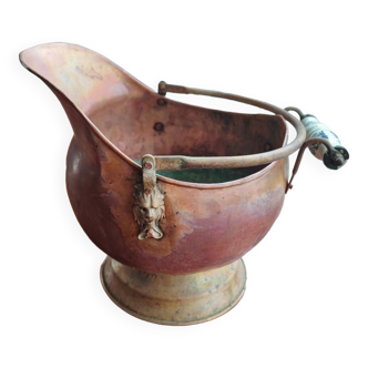 Copper coal bucket copper vase