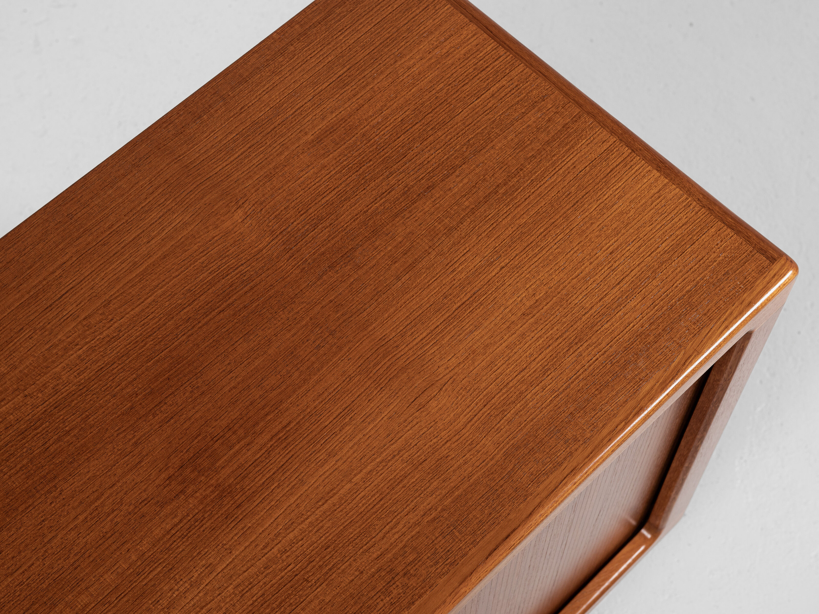 Midcentury Danish sideboard in teak with tambour doors by Dyrlund 1960s - wooden legs