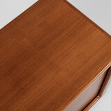 Midcentury Danish sideboard in teak with tambour doors by Dyrlund 1960s - wooden legs