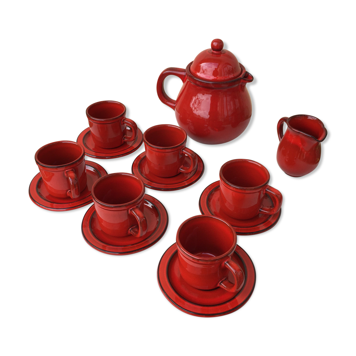 Coffee service signed Elchinger from the 1970s.
