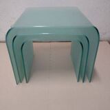 Glass design nesting tables 80s