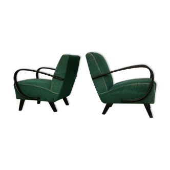 Pair of Art Deco Type C armchairs by Jindrich Halabala for Up Zavody