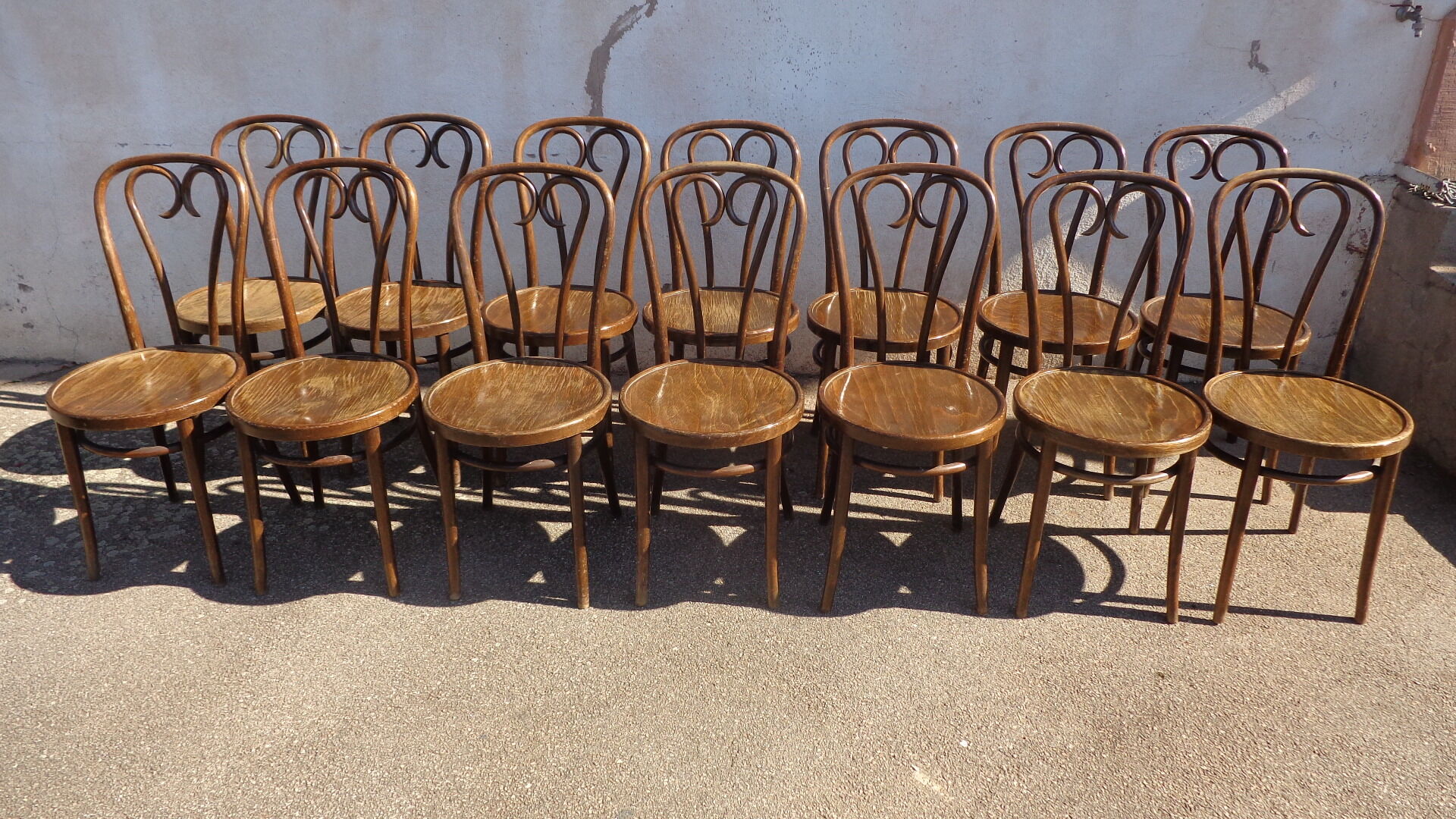 Set of 14 bistro chairs