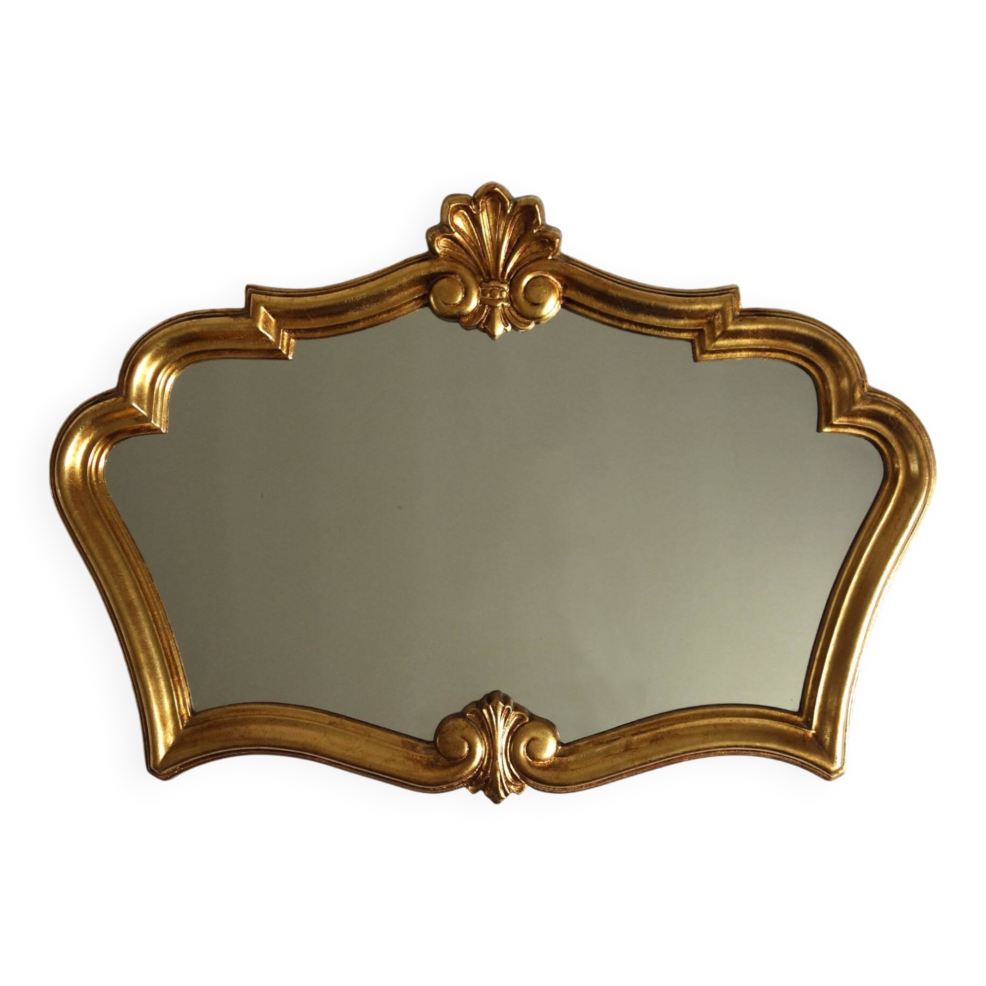 Louis XV style mirror in gilded wood, 88x61 cm