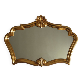 Miroir style Louis XV en bois doré, 88x61 cm