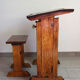 Architect's table and stool by Féret, France, 1890