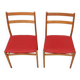 Pair of teak and fabric chairs, 1960 Sweden