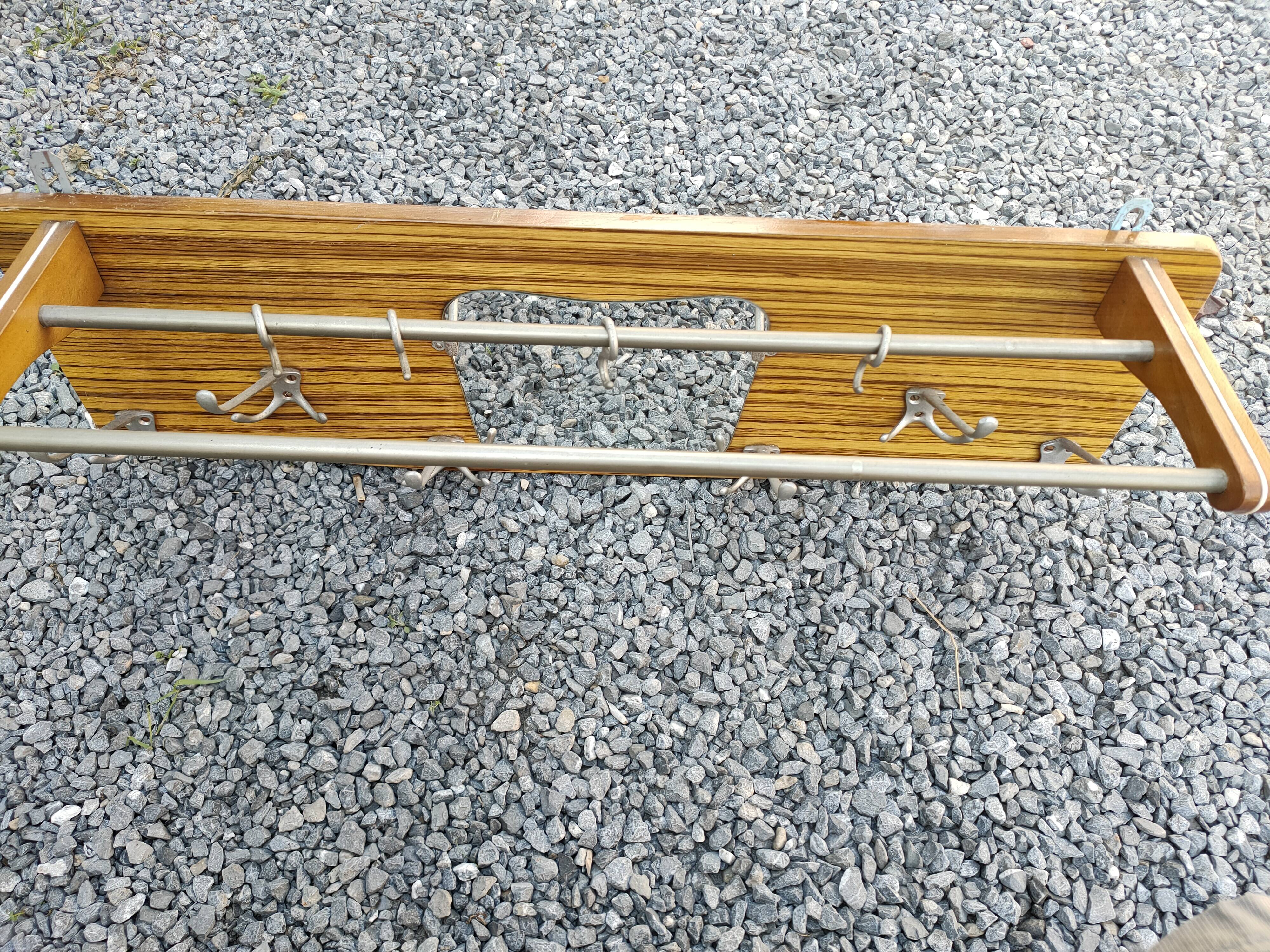 vintage coat rack with 6 hooks