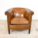 Vintage sheep leather club chair