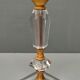 Crystal and golden brass table lamp ~ 1950s/1960s