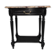 Console d'applique laqué noir sur chêne marbre de brèche pâté de foie style Napoléon III