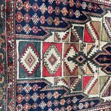 Handmade ancient Persian mazlaghan carpet