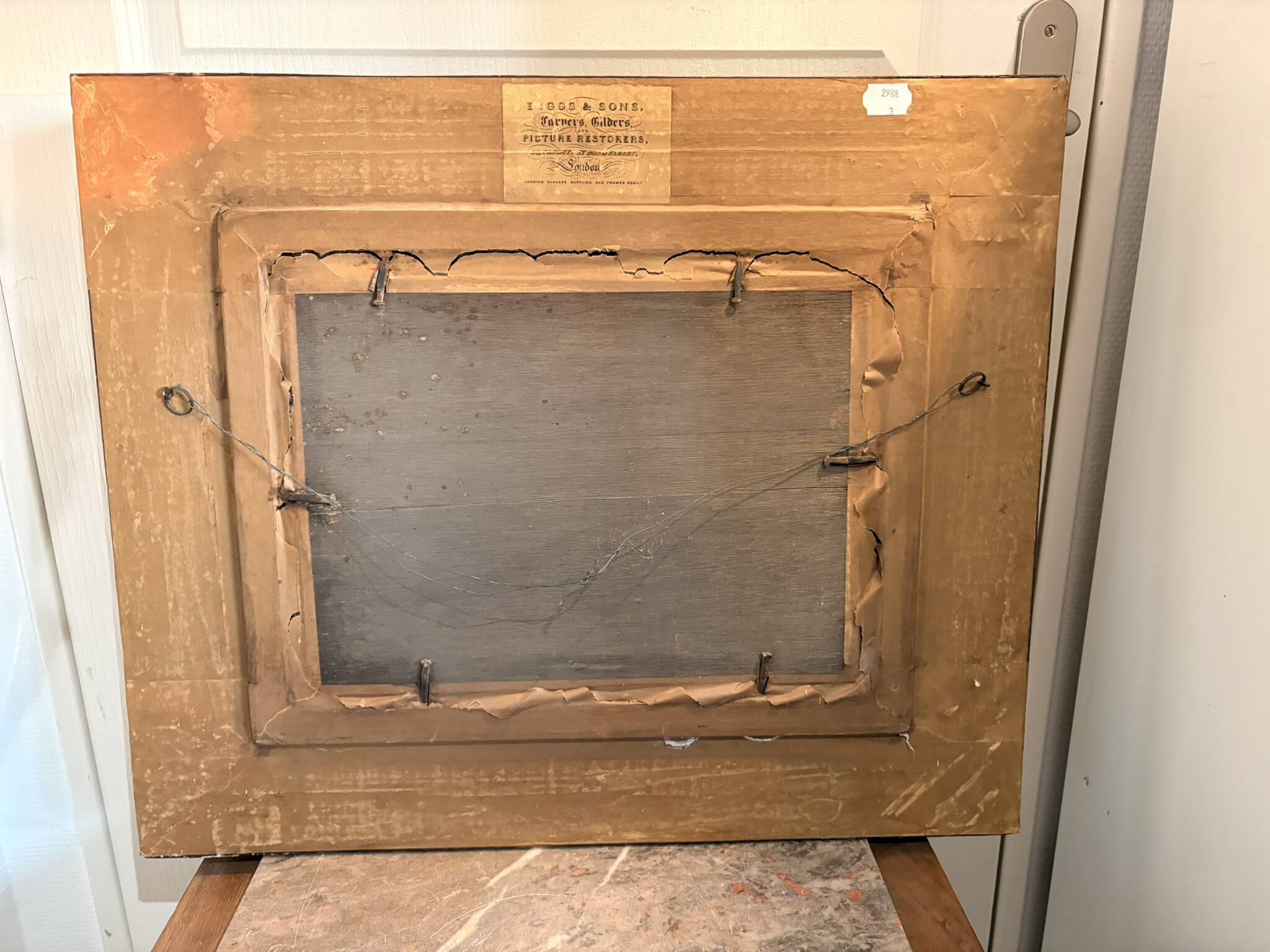 Oil Painting Panel HSP EDWARD WEBB Hunting Dog Forest