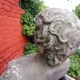 Weathered garden sculpture David concrete bust