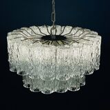 Mid-Century Murano glass chandelier Tronchi by Toni Zuccheri for Venini, Italy, 1960s