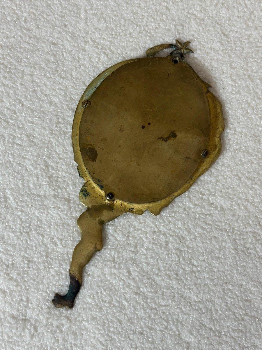 Napoleon III hand mirror in bronze