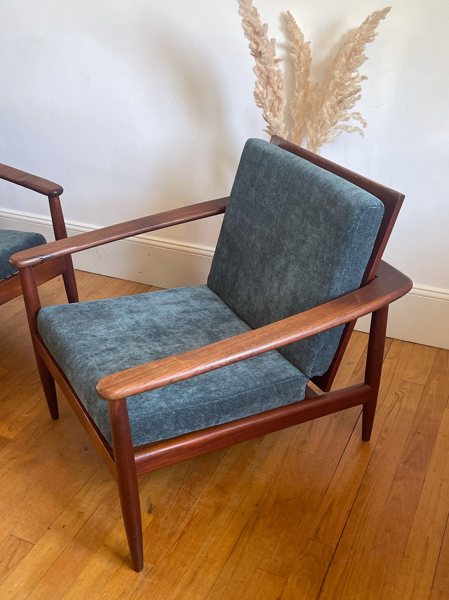 Pair of Danish armchairs designed in the 60s.