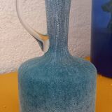 Blue glass carafe