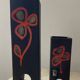 Duo of vintage ceramic vases