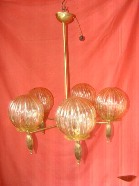 five-armed chandelier from the 1970s