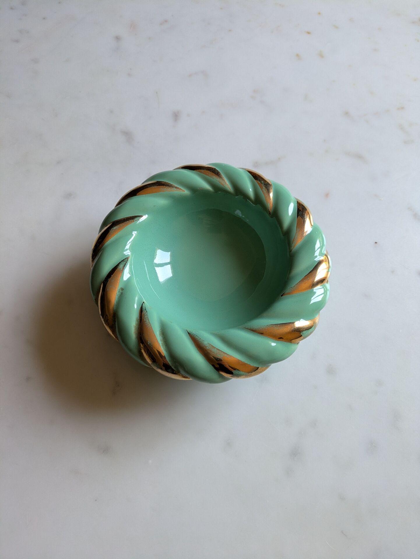 Rare Mid Century glazed ceramic ashtray