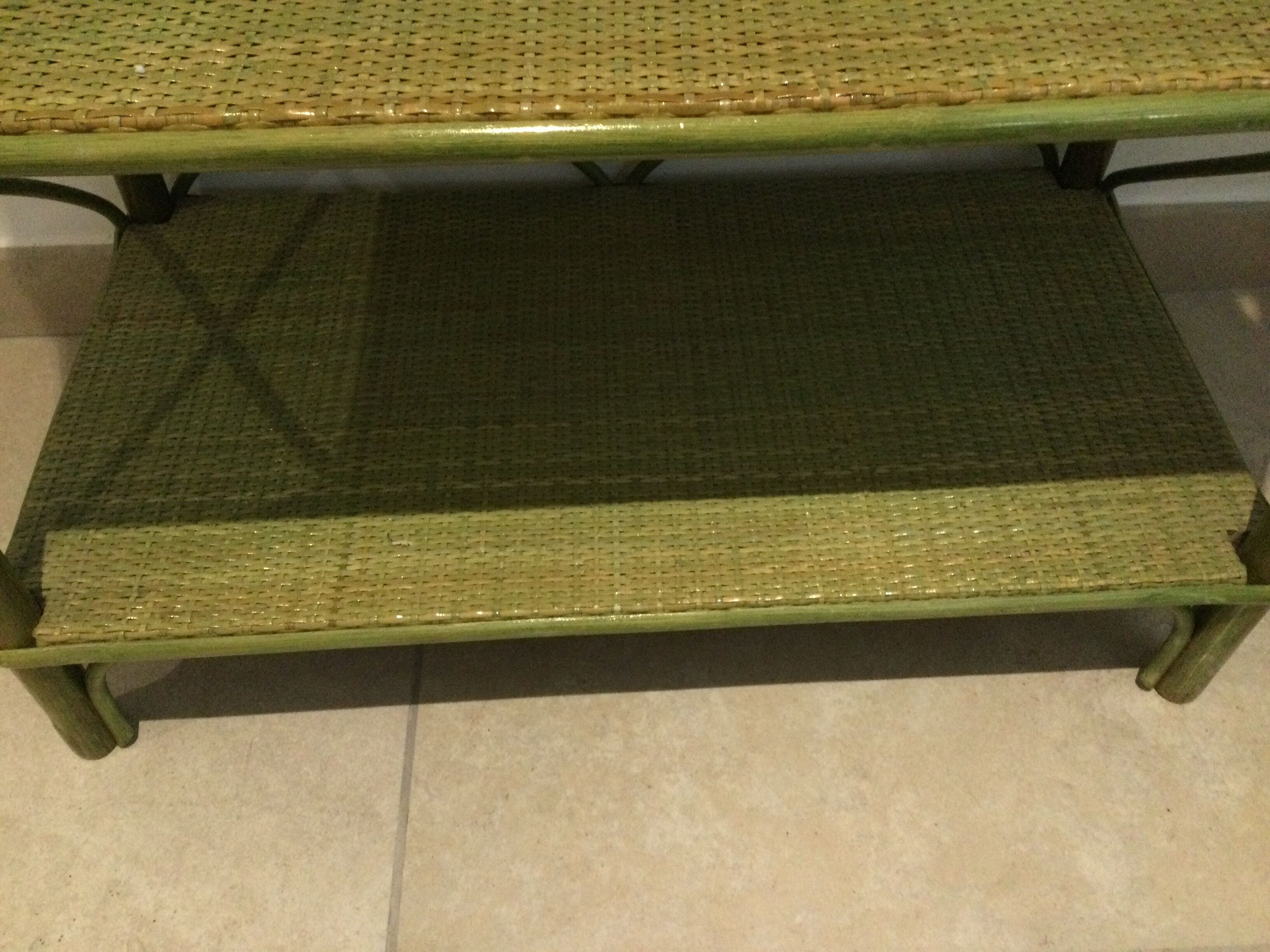 Vintage rattan shelf