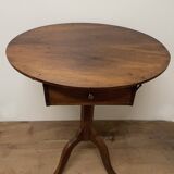 Pedestal table that can be transformed into a small walnut dressing table