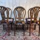 Set of 6 Louis XVI oak “Montgolfière” chairs