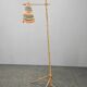 Rare Midcentury Floor Bambnoo and String Lamp, 1960s
