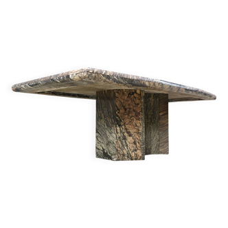 Table basse vintage en marbre, années 1970