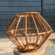 Vintage rattan and bamboo pendant light with removable shade.