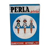 Vintage advertising plate perla service
