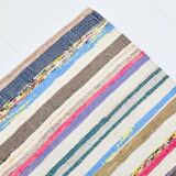 7x9 Mid Century Modern Handmade Striped Vintage Kilim Rug, 184x271Cm