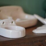 Pateres, soap holder and toothbrush holder