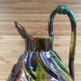 Flamed ceramic pitcher