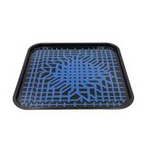 Victor Vasarely, Space age Op art metal tray, Limited edition Metalgraf Ita