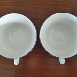 2 tasses à chocolat Winterling bleu & blanc