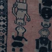 Tapis vintage turc de oushak tissé à la main 104x320 cm