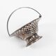 Silver-plated metal bowl basket