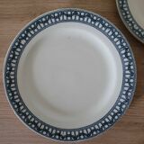 Set of 6 Terre de Fer plates from Sermaize