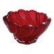 Vintage red blown glass ashtray empty pocket