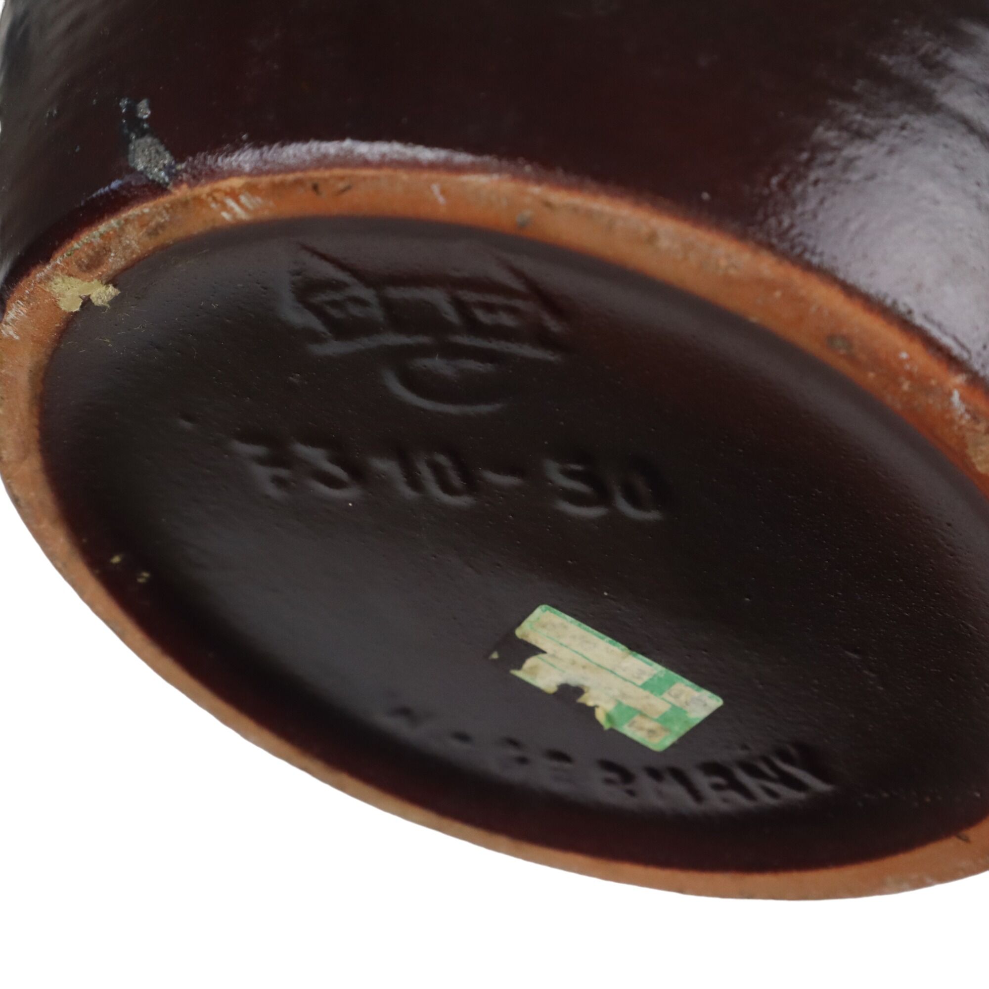 Orange red carstens fat lava vase xl west germany ceramic 7310-50