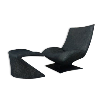 Armchair "Wave" F7665 and ottoman by Peter Van Der Ham for Artifort